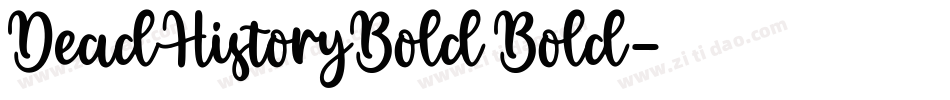 DeadHistoryBold Bold字体转换